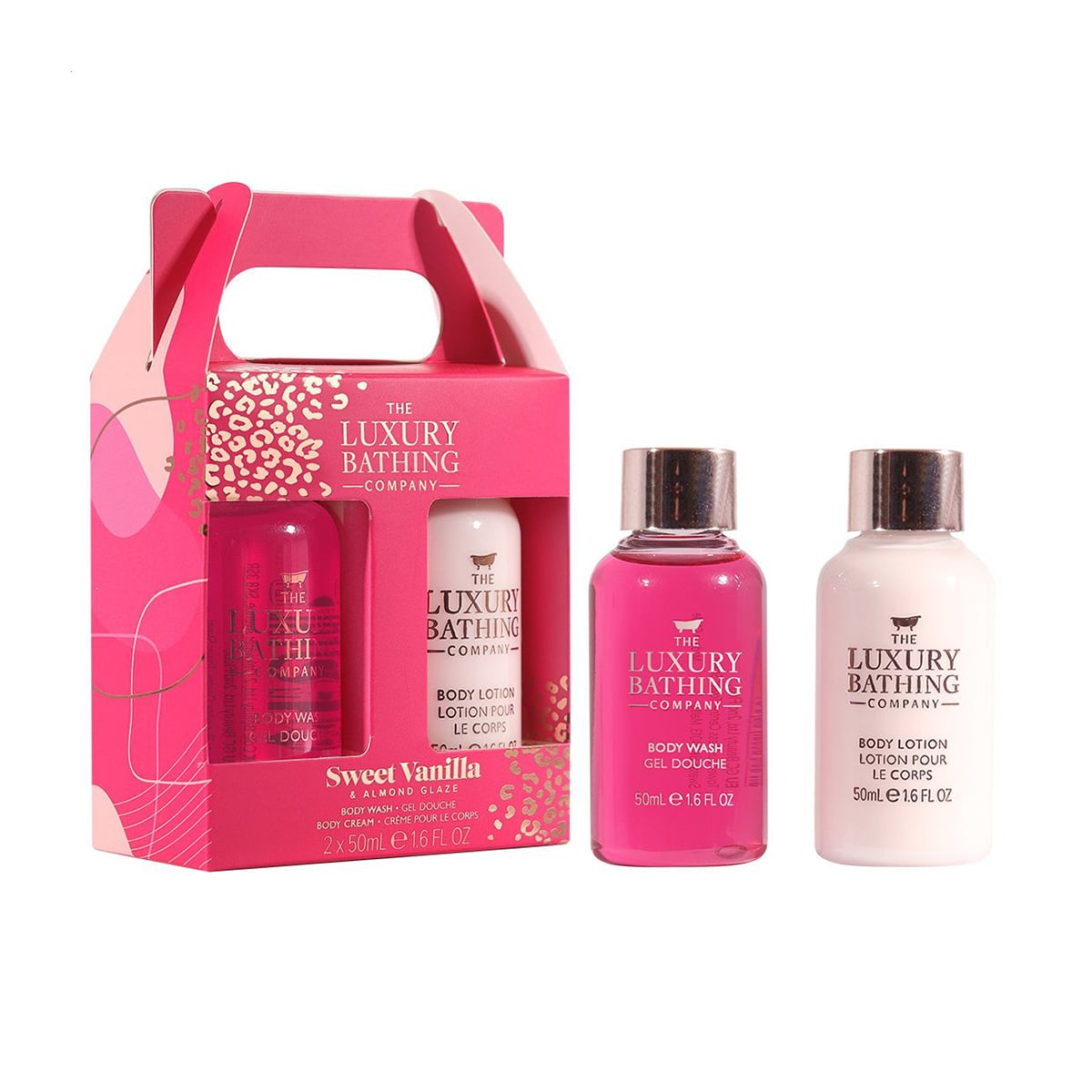 Набір Grace Cole The Luxury Bathing Sweet Vanilla &amp; Almond Glaze (гель для душу, 50 мл + лосьйон для тіла, 50 мл)